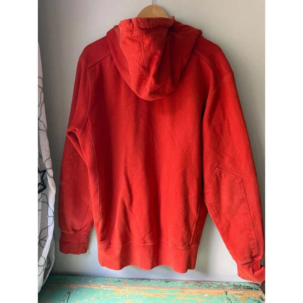 American Giant Mens Classic Full Zip Hoodie orange 100% Cotton Made in USA XL - Picture 3 of 7